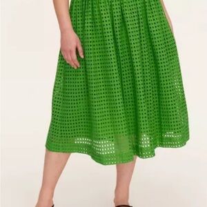 kate spade New York x Target- Women's Eyelet Volume Midi Skirt Green